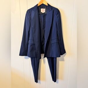 Brooks Brothers Navy Blue Pinstriped Matching Suit